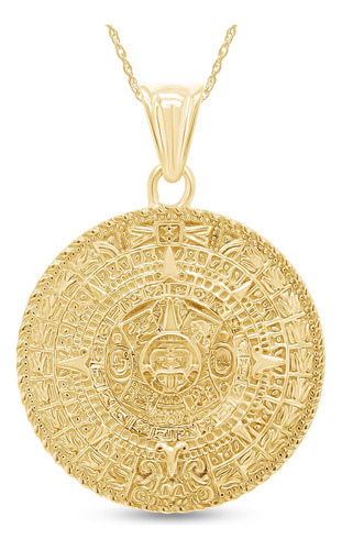 Affy Collar Con Colgante De Calendario Del Sol Maya Azteca P