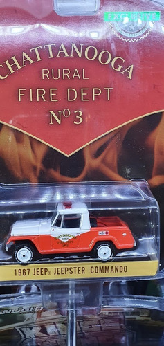 1967 Jeep Jeepster Commando Bomberos Greenlight 1/64