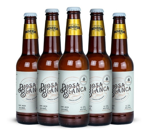Imagen 2 de 4 de Cerveza Minerva Linea Maestra Diosa Blanca