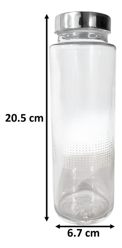 Botella De Vidrio Con Tapa 500 Ml 4 Piezas