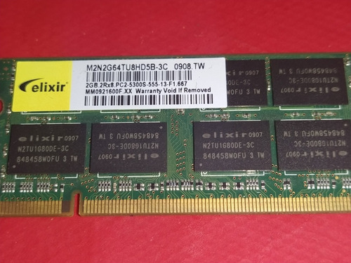 Memória Notebook 2 Memórias 2 Gigas Ddr2 5300