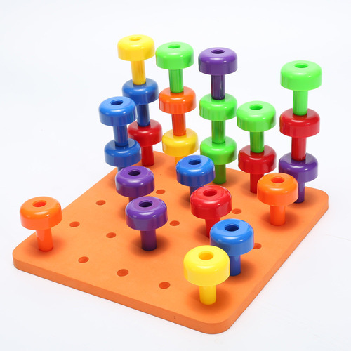 A Juego De 30 Piezas De Tablas De Clavijas Montessori,