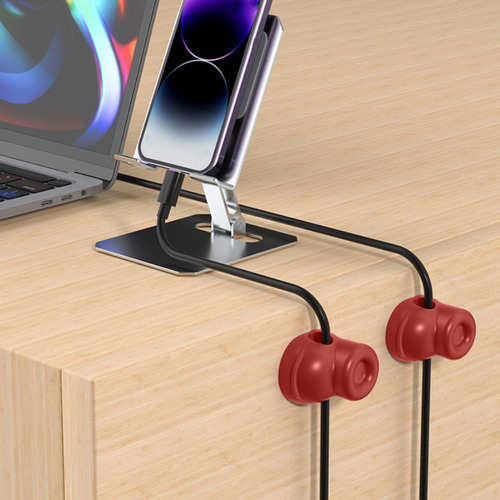Organizador De 6 Cables Circulares De Color Liso, Cable Magn