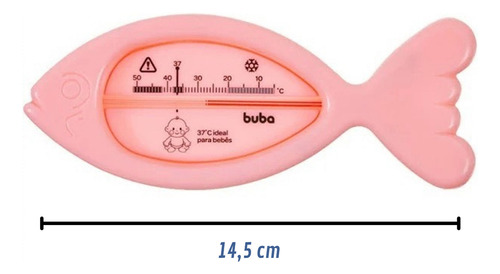 Termômetro De Banho Peixinho Rosa 13917 - Buba