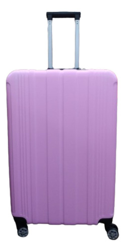 Valija Viaje Maleta 28 Pulgadas Rígida 4 Ruedas Resistente Color Rosa Pálido Rayas