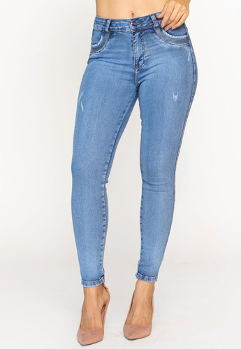 Jeans Brucelas Tiro Alto Tobillero Best West Jeans