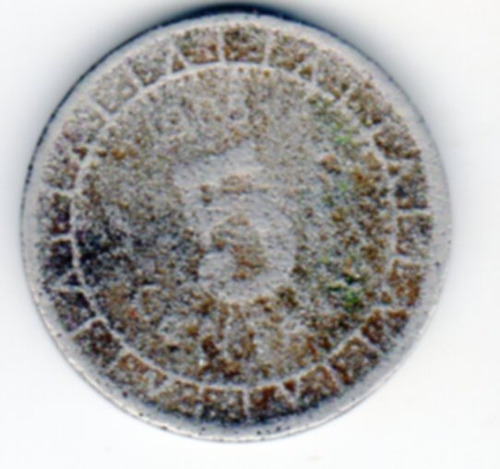 Moneda 5 Centavos Calendario 1905 Fea