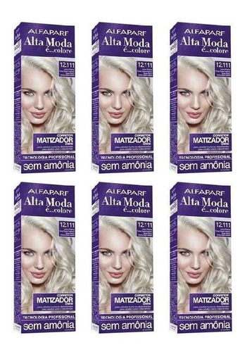 Kit 06 Tintas Alta Moda Lou Plat Cin Sup Intenso 12.111