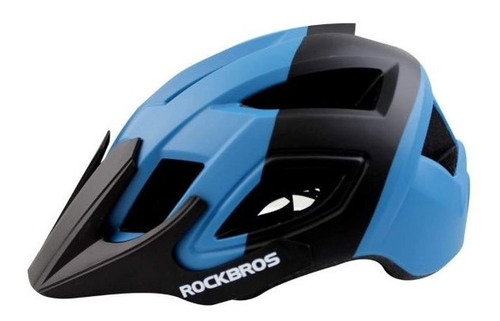 Casco De Ciclismo Con Vicera Rockbros Colore Negro-azul