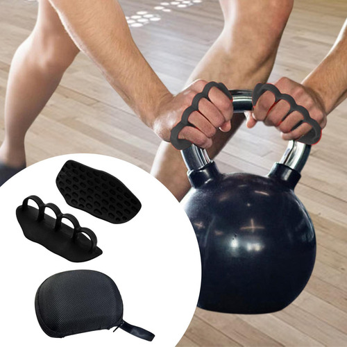 1 Par De Agarres De Gimnasio Para Levantamiento De Negro