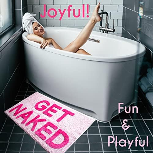 Evovee Get Naked Alfombra De Baño Rosa Divertida Ducha De Ru