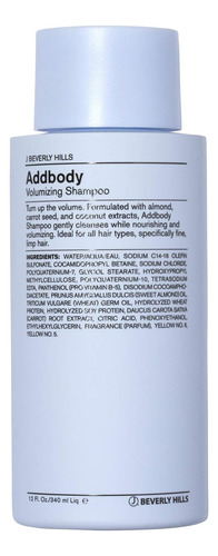 J Beverly Hills Blue Addbody Shampoo Volumizante Com Óleo D