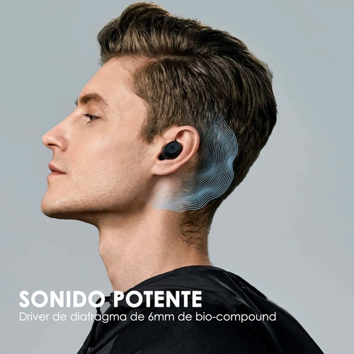 Auriculares in-ear Deportivos Inalámbricos Soundpeats TrueFree 2 Negro - Impermeabilidad IPX7, Bluetooth 5.0, TWS, batería de 20 horas, Botón físico