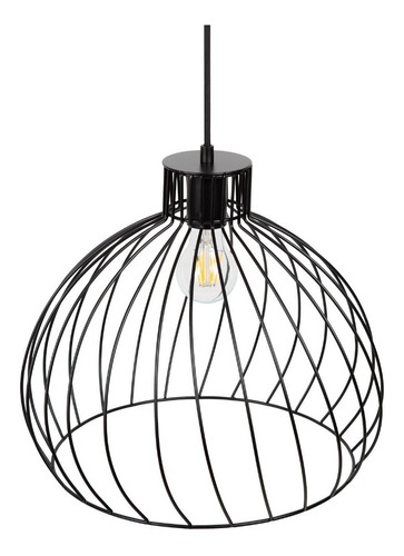 Lámpara De Techo Colgante Moderna Diseño Industrial Dl-6607 Color Negro