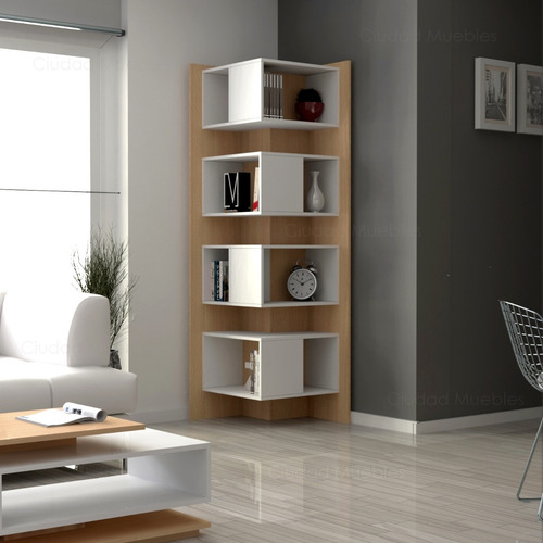 Imagen 3 de 6 de Modular Esquinero Biblioteca Estanteria Ciudad Muebles