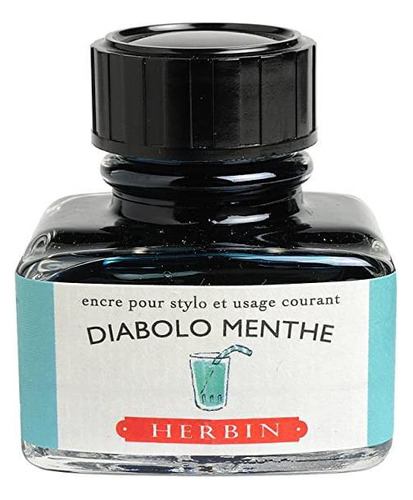 Tinta Para Caneta Tinteiro J. Herbin Diabolo Menthe 30ml