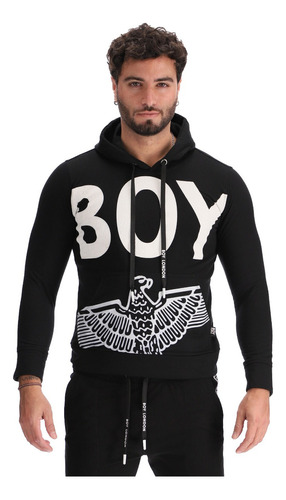 Sudadera Aguila Hoodie Hombre Textura Letras Boy London