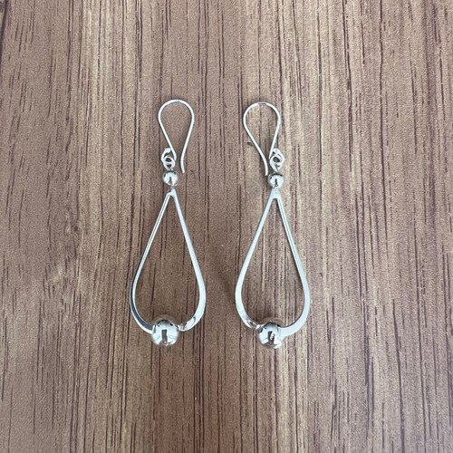Aretes Largos De Plata .925 Gota Colgante Mujer Agálea