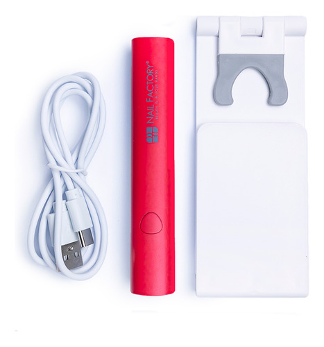 Lámpara Led Xpress Gel Pocket Lamp Nail Factory 3 Watts Color Rojo