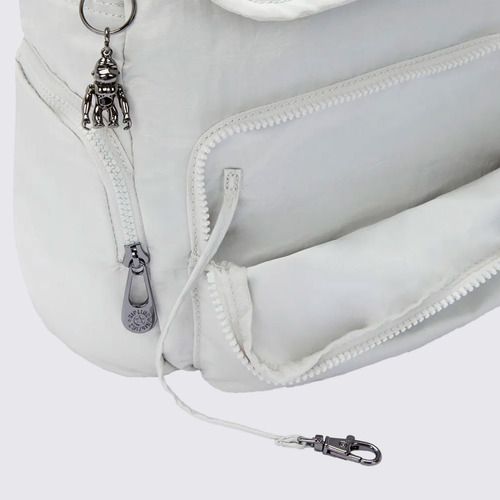 Mochila Kipling City Zip S Prata I44308el