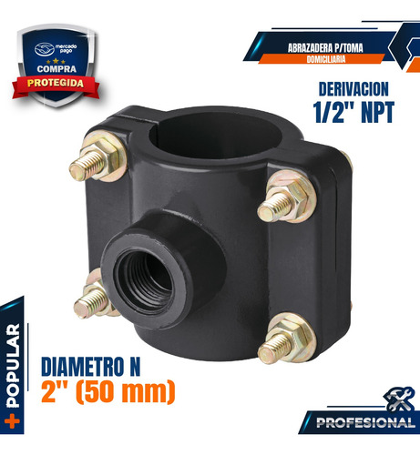 Abrazadera Para Toma Domiciliaria Pp 2 X 1/2 40712