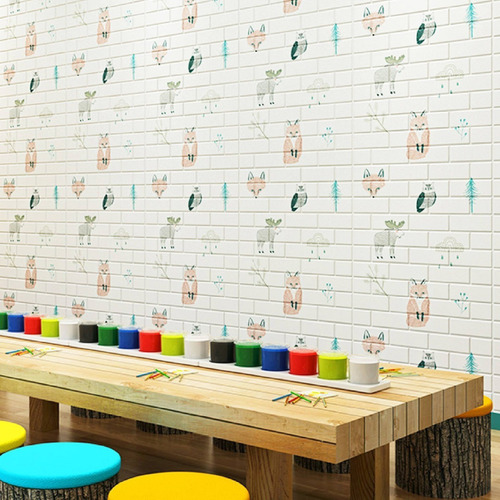 Imagen 6 de 10 de Pack X6u Paneles Decorativos Autoadhesivos 3d Wall Panel
