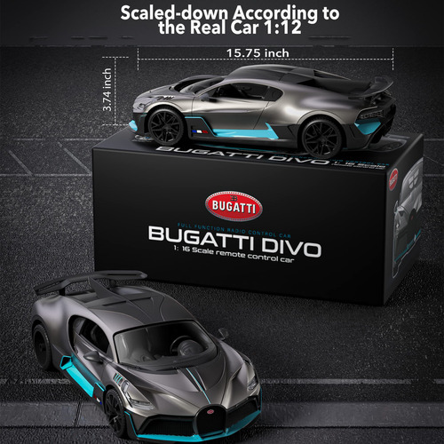 Auto A Control Remoto Miebely Bugatti Divo Escala 1/12 Color Personaje