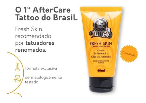 Imagem 4 de 5 de 3 Un Cremes Restaurador Para Tatuagem 40ml Tattoo Long Life