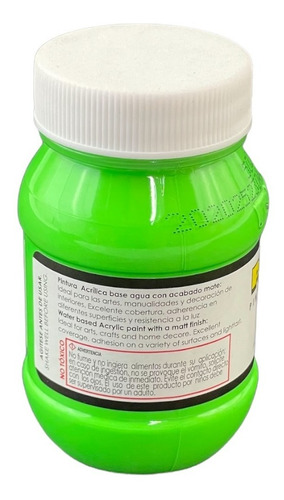 Imagen 2 de 2 de Acrílico Vanguardia Verde Neón 502 De 100ml.