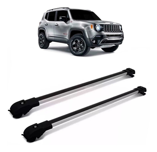 Travessa De Teto Jeep Renegade 15 A 18 Aluminio Slim Prata