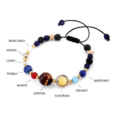 Pulsera Planetas Brazalete Ajustable Sistema Solar Universo