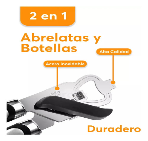 Archy Abrelatas Destapador 3 En 1 De Acero Inoxidable Manual