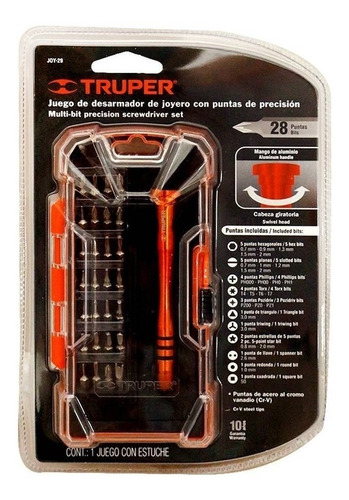 Destornilladores Torx Truper 28 En 1 Smartphone Relojes Etc.