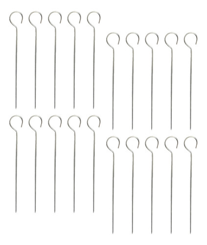 Brochetas De Camarones, Aguja De Cola De Ganso De Acero Inox
