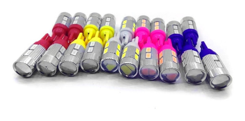 Led Cree T10 Lupa Alto Brillo Colores 1 Unidad