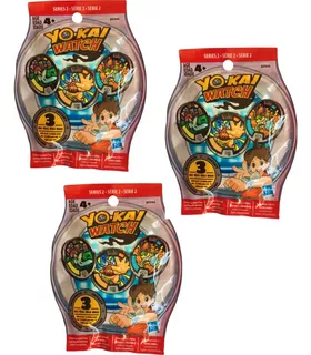 3 Bolsitas Yo-kai Watch Medal Mystery Bags, Series 2