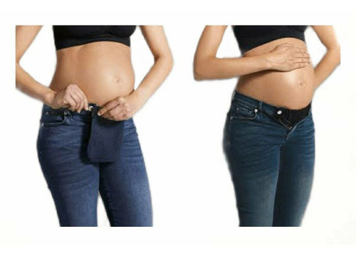 Imagen 4 de 5 de Kit 3 Extensores De Pantalón Bandas Embarazo Maternidad