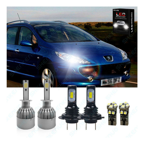 Bombillas Led Para Faros Delanteros 501 6x Para Peugeot 307