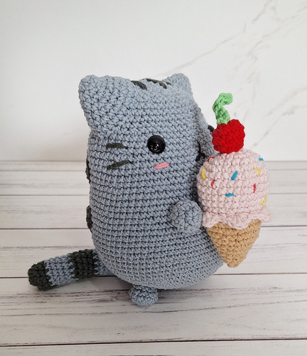 Muñeco Gatito Pusheen Tejido Al Crochet - Regalo - Amigurumi