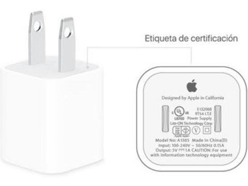 Cubo Usb 5 W Original iPad Mini 2 3 4 iPhone 5s 5c 6 7 8 Se1