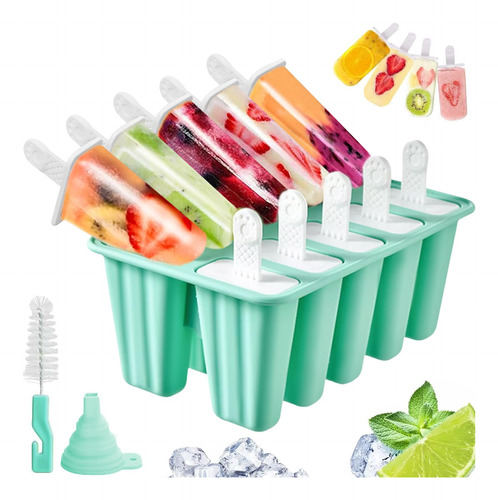 Molde Para Paletas De Hielo Con 10 Cavidades, Moldes De