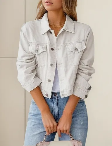 Chamarras Mujer Mezclilla Casual Moda Dama [u]