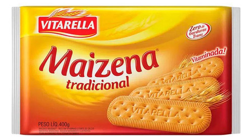 Kit 2 Pacotes Biscoito Vitarella Maizena 400g Kit 3