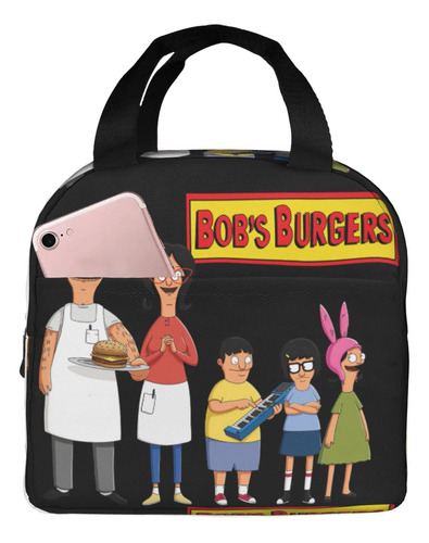 Bolsa Almuerzo Bob's Anime Hamburguesa Reutilizable Portatil