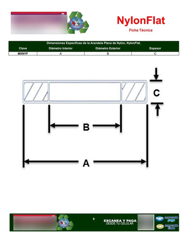 Rondanas Para Tornillos, Mxnyf-213, 20 Pzas. M10ø Interior,