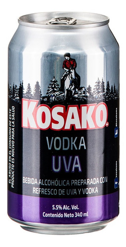 Bebida Vodka Sabor Uva 340 Ml 1304 Kosako