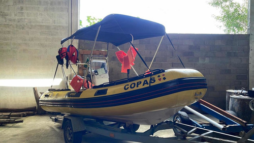Imagem 6 de 6 de Bote Inflável Zefir 4,20 - Motor 60hp 2t C/ Carreta Rodov.
