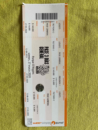 Entrada Lollapalooza 3 Dias
