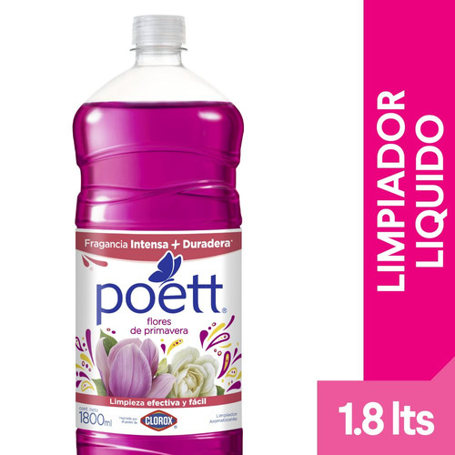 Limpiador Líquido Aromatizante Poett Flores de Primavera (Botella) 1800 ml