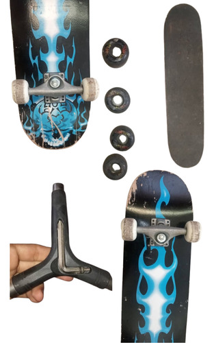 Patineta Usada + 4 Ruedas De Repuesto + Llave (Usado)